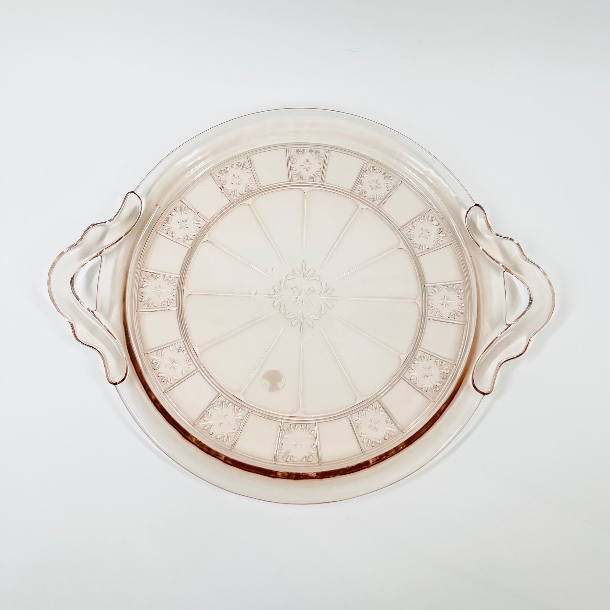 ANTIQUE DEPRESSION PINK PRESSED GLASS PLATE/BOWL/DINNER SERVICE