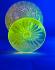 ANTIQUE URANIUM GLASS COMPORT