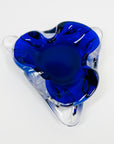 1950s MURANO COBALT BLUE SOMMERSO TREFOIL BOWL/ASHTRAY