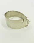 SIGNED 1960s STERLING SILVER ORIGAMI BANGLE BY PORTUGESE MASTER B. FERNANDES