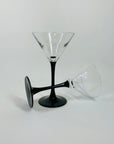 1950s LUMINARC BLACK STEM MARTINI GLASSES