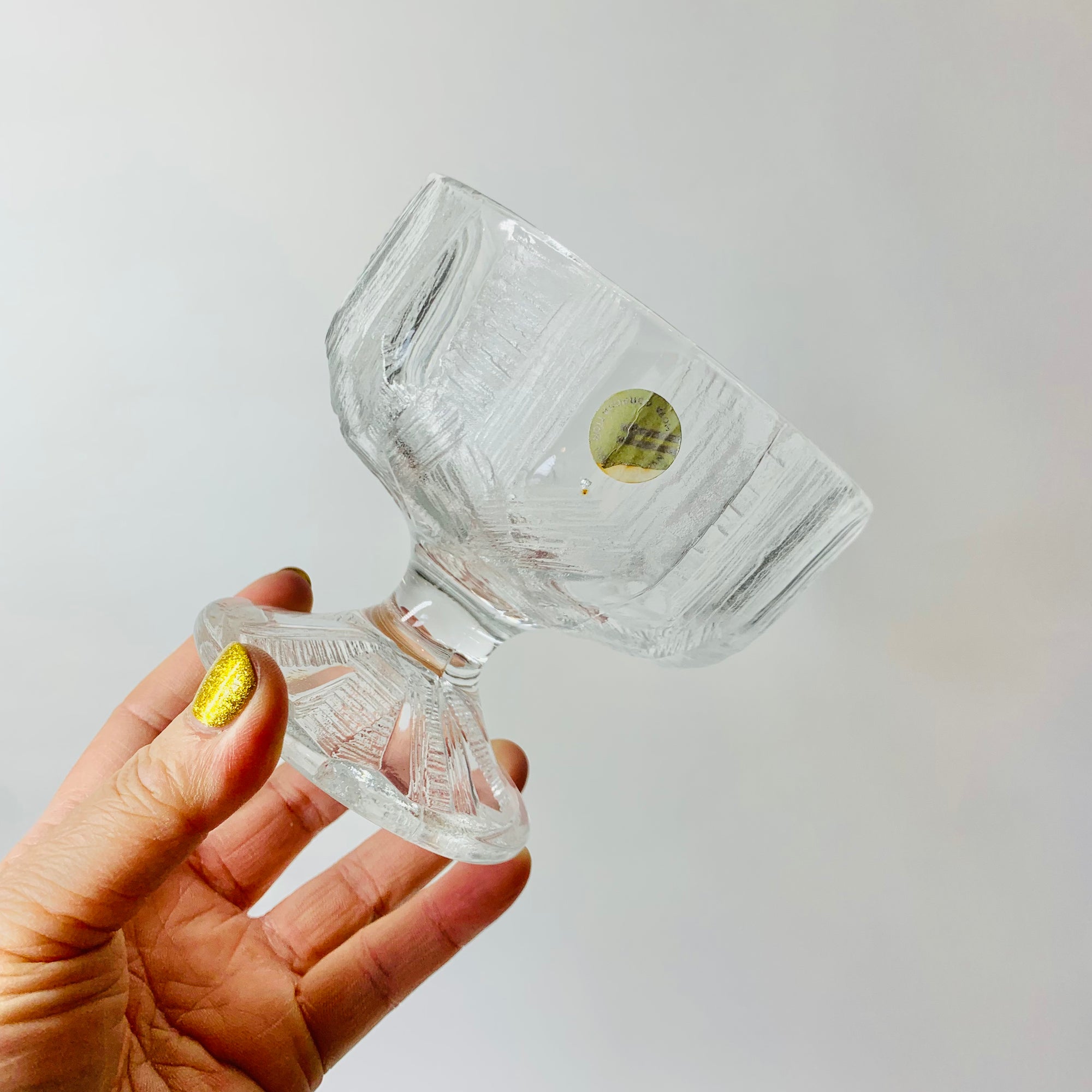 JAPANESE HOYA ICE GLASS WIDE COUPE/DESSERT BOWLS