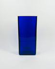 ANTIQUE COBALT BLUE GLASS BRICK VASE