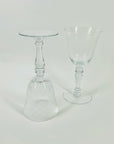 1940s ETCHED CRYSTAL WINE/COCKTAIL GLASSES