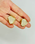 1980s GROSSE GERMANY GOLD PLATED HEART DIAMANTÉ   NECKLACE EARRINGS BANGLE SUITE