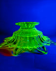 STARBURST URANIUM GLASS BOWL