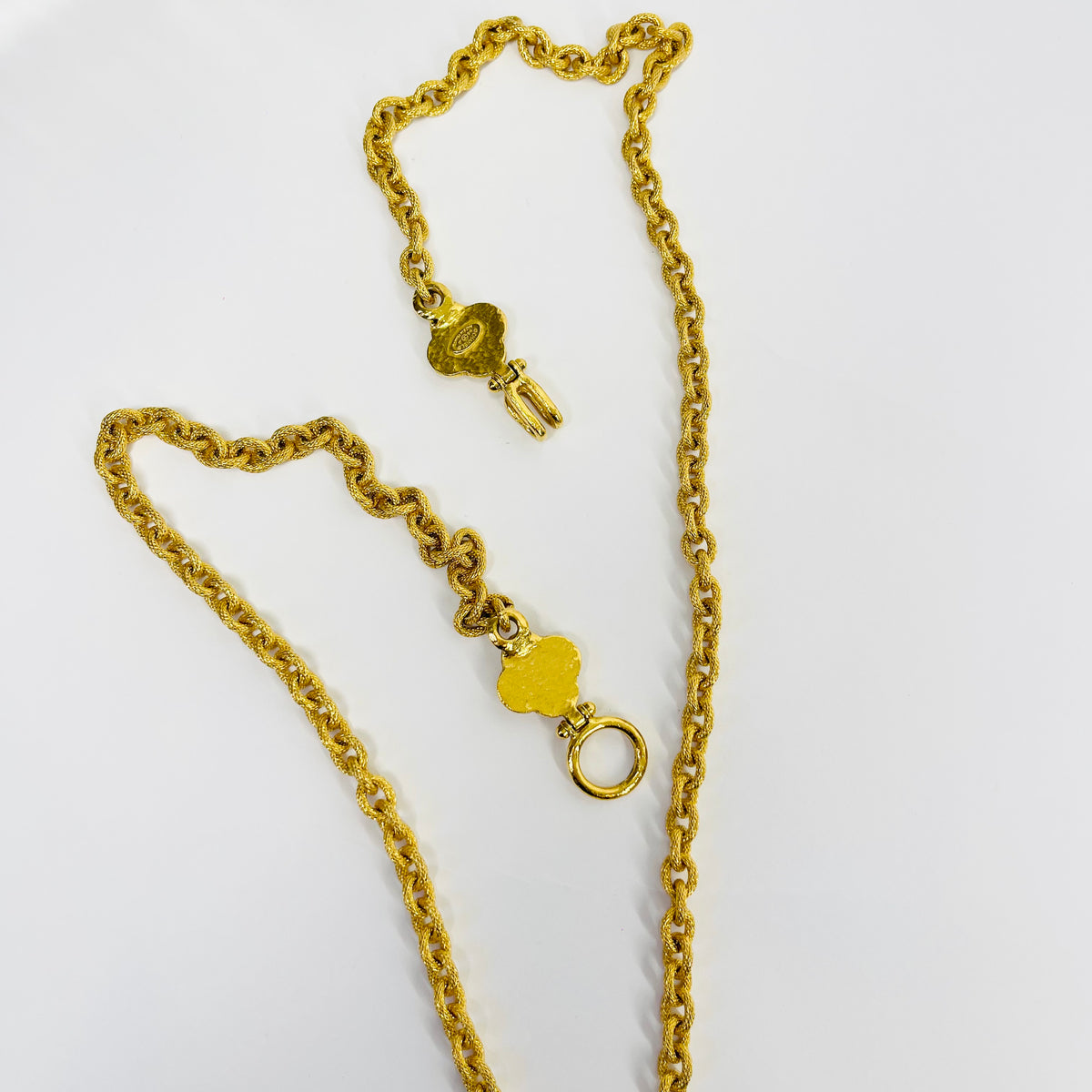 1995 CHANEL CC LOGO MUGHAL STYLE LAPIS AZULI MEDALLION PENDANT NECKLACE