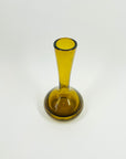 1950s MURANO AMBER SOMMERSO GLASS PAPERWEIGHT BASE POSY VASE