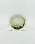 1950s SMOKY GREY MURANO MANDRUZZATO SOMMERSO FACETED GLASS HEXAGON BOWL