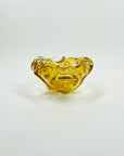 1950s MURANO AMBER PINCHED SOMMERSO GLASS BOWL/ASHTRAY