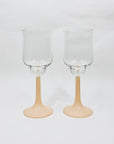 PINK STEM WINE GLASSES