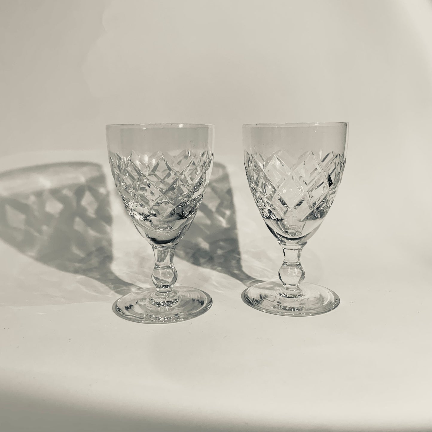 ANTIQUE CUT SCOTTISH CRYSTAL GLASSES