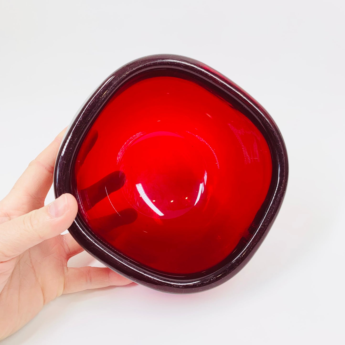 MCM MURANO RED TRINKET BOWL