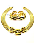 1980s GIVENCY TUBOGAS LINKS NECKLACE SUITE
