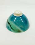 1970s JAPANESE GREEN GLAZE MINI IKEBANA VASE