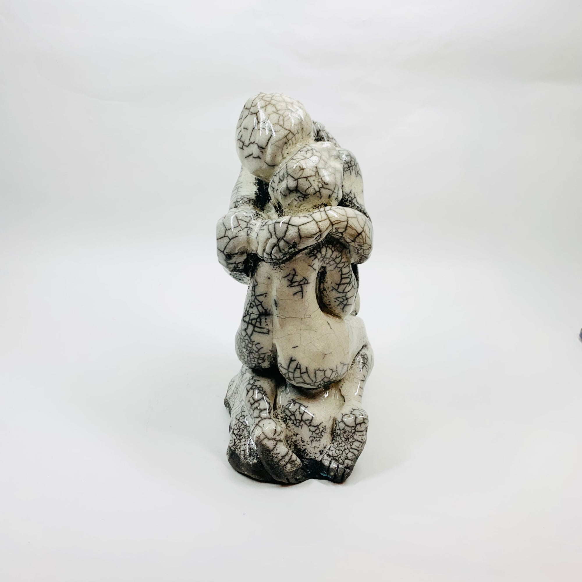 ABSTRACT CRACKLE POTTERY SCULPTURE