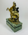 PAIR 19TH CENTURY BRONZE MARLEY HORSES