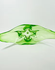 1970s JAPANESE GREEN SOMMERSO GLASS FLAME BOWL