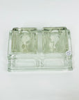ANTIQUE VICTORIAN DESK GLASS INK WELL SET