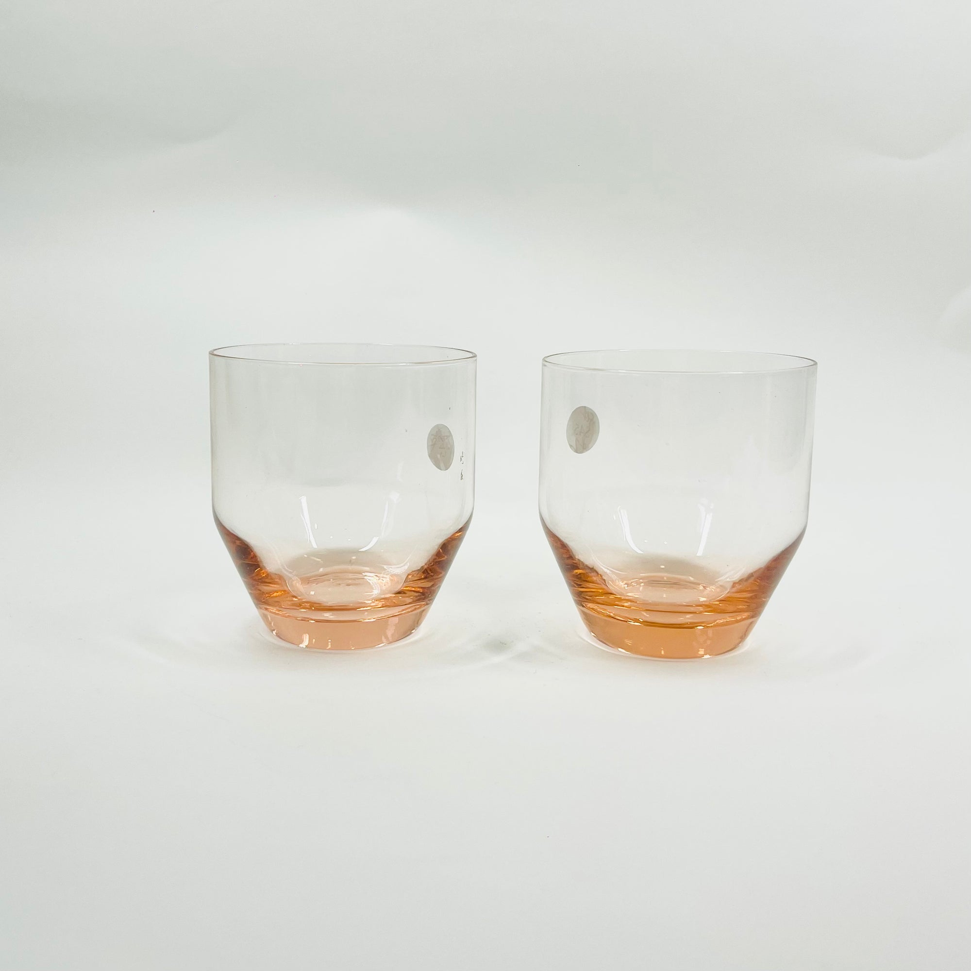 1970s COLOUR GLASS STACKABLE TUMBLERS