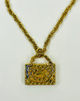 LIMITED EDITION 1995 CHANEL FLAP BAG PENDANT NECKLACE