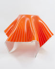 1950s WHITE STRIPES ORANGE FAZZOLETTO VASE