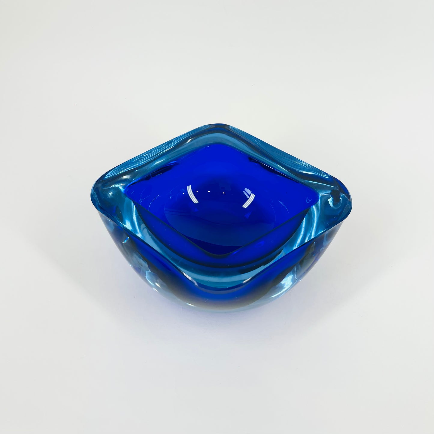 1950s COBALT BLUE MURANO SOMMERSO GLASS BOWL