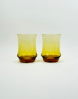 1950s STACKABLE AMBER TUMBLER GLASSES
