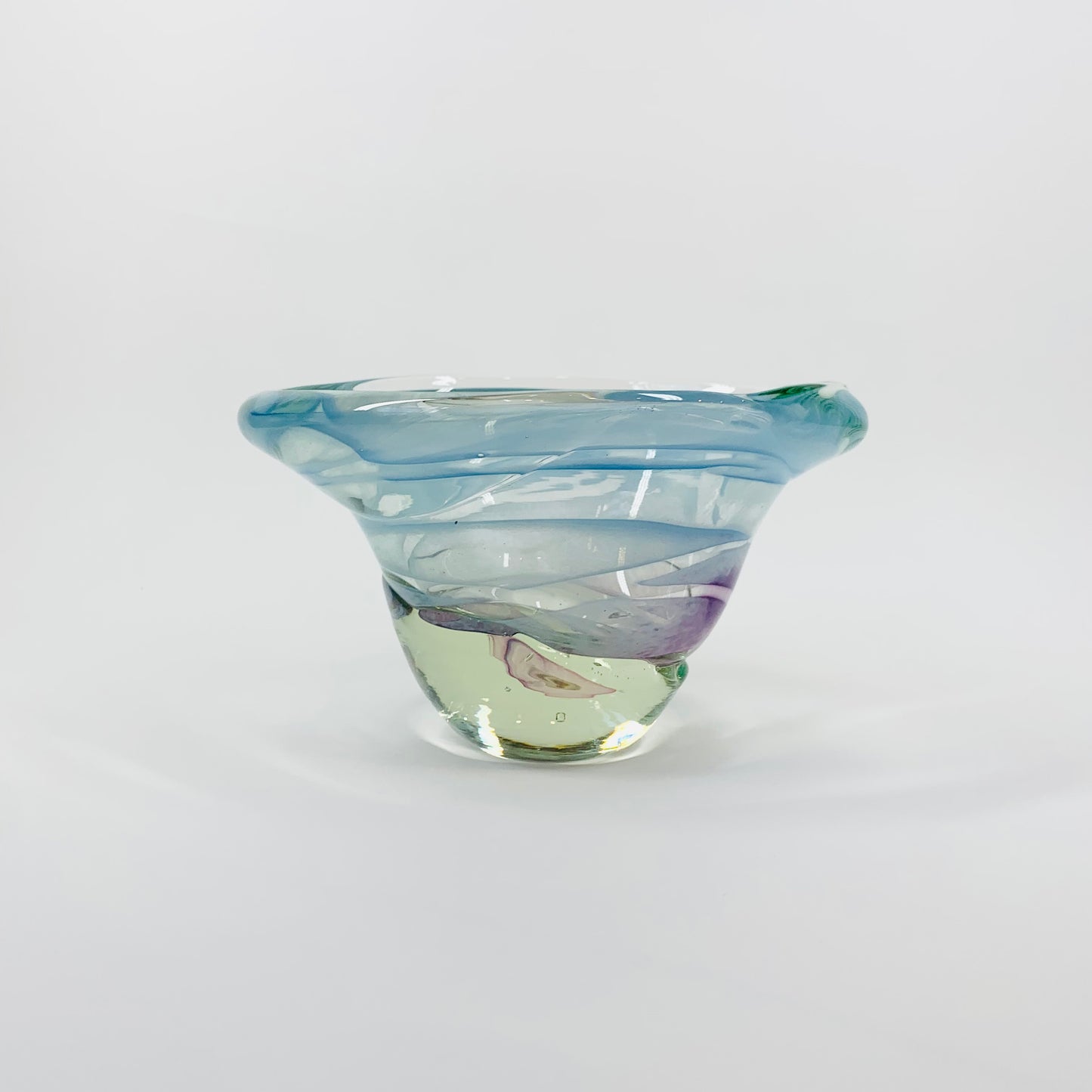 90s MOUTH BLOWN ART GLASS BOWL