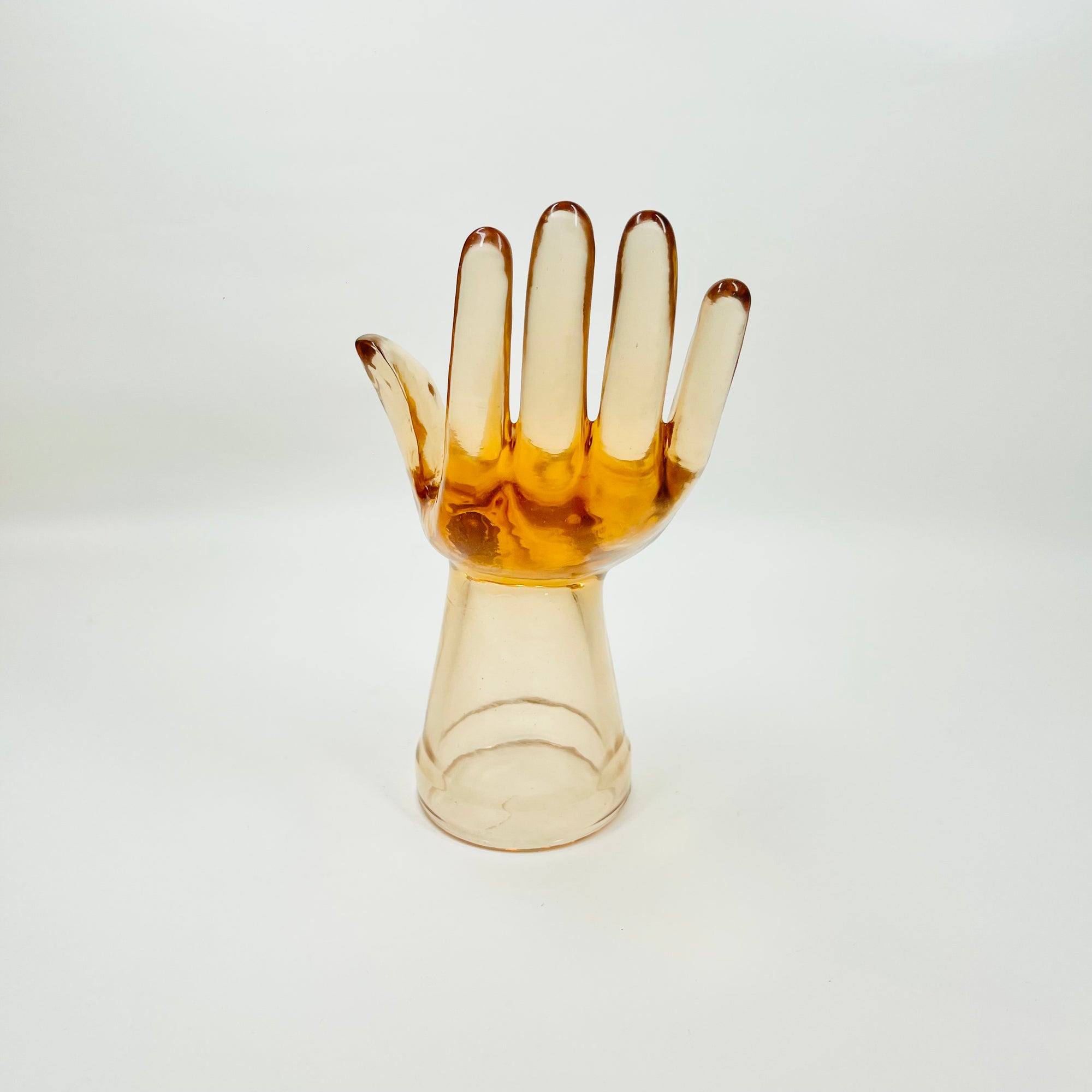 1950s USA GLASS RELIEF/SCULPTURE OF A HAND