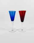50s CONICAL RUBY SHOT GLASSES