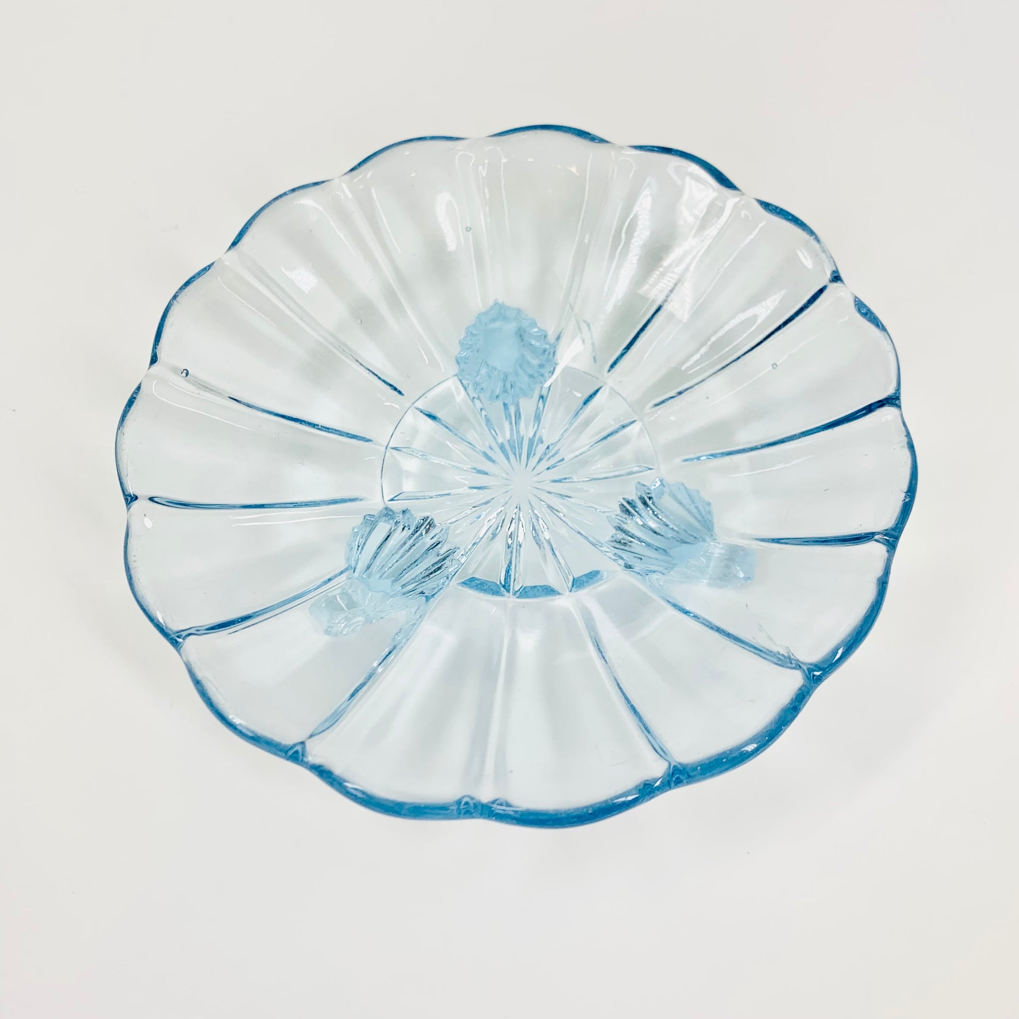 BLUE DEPRESSION FOOTED PLATE