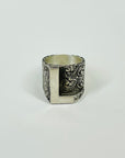 1990s TOM FORD ERA GUCCI ETCHED SIGNET SILVER RING