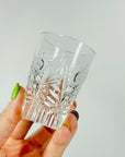 ANTIQUE CUT BRILLIANT CRYSTAL SHOT GLASSES