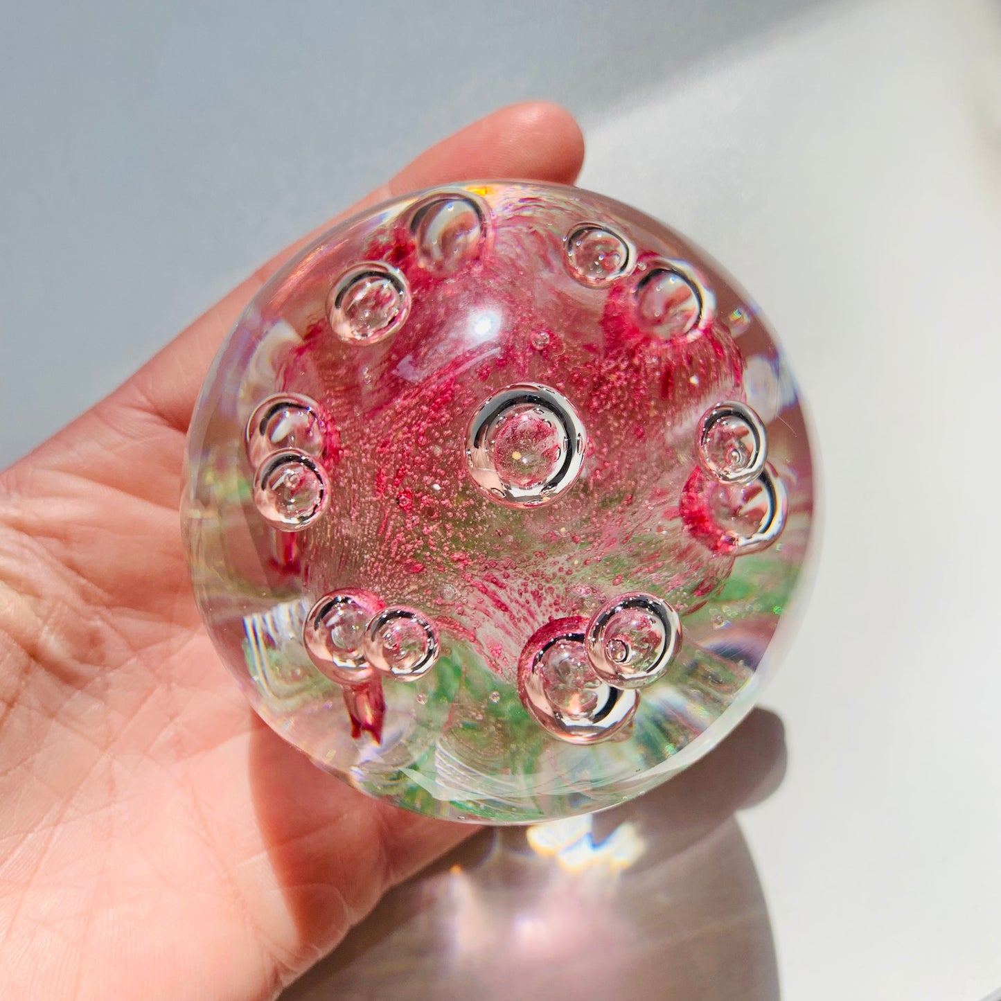 PINK GREEN SPACE PAPERWEIGHT