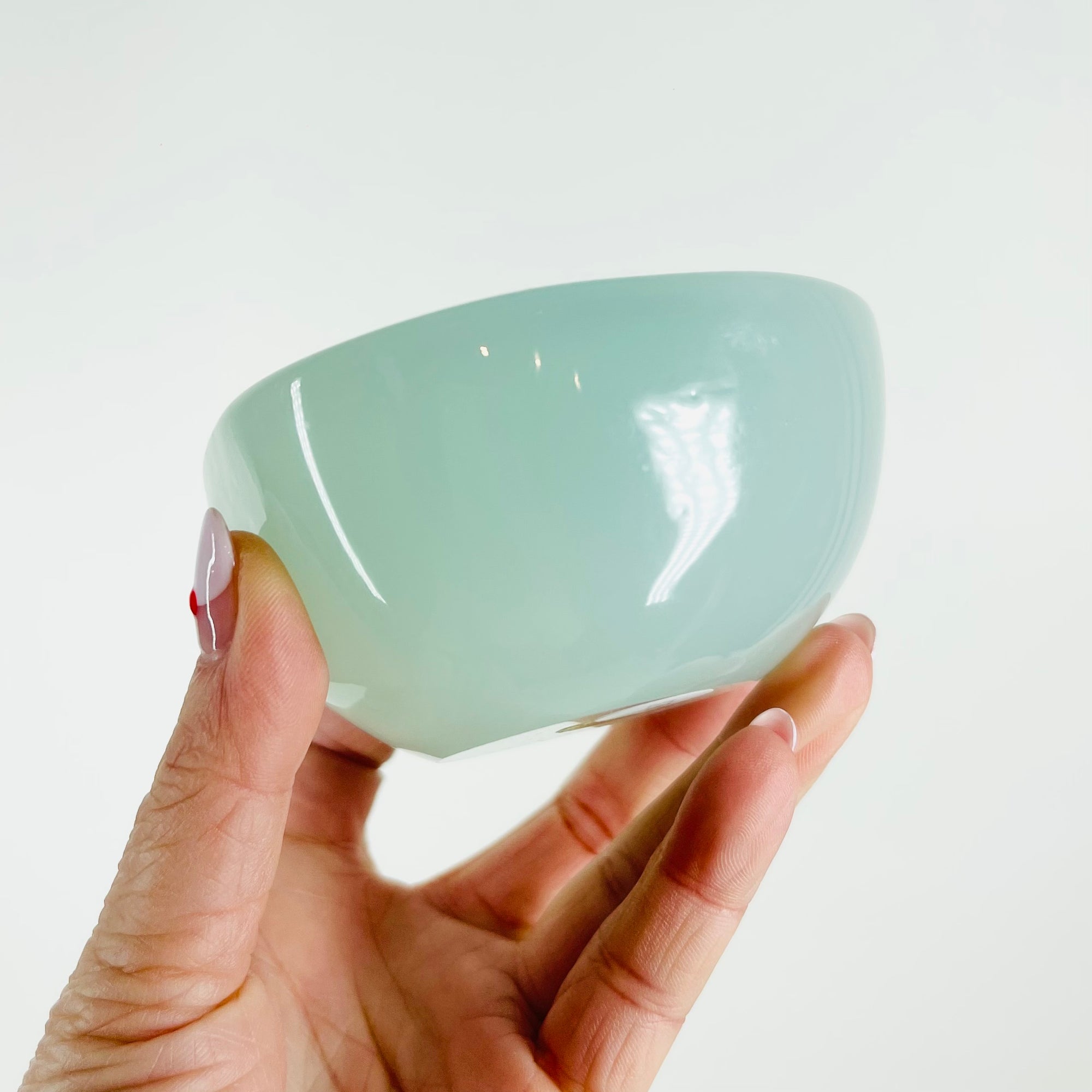 1950s CASED TURQUOISE BLUE MURANO GEODE GLASS MINI BOWL