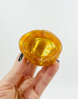 ANTIQUE MURANO IRIDESCENT GOLD GLASS MINI SALT BOWL