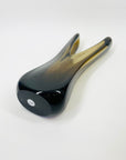 1960s MURANO BROWN SOMMERSO GLASS SWUNG VASE