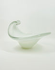 1970s JAPANESE CASED WHITE GLASS HOKUSAI WAVES BOWL