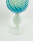 1940s EMPOLI BLUE OPALESCENT OPTICAL GLASS VASE