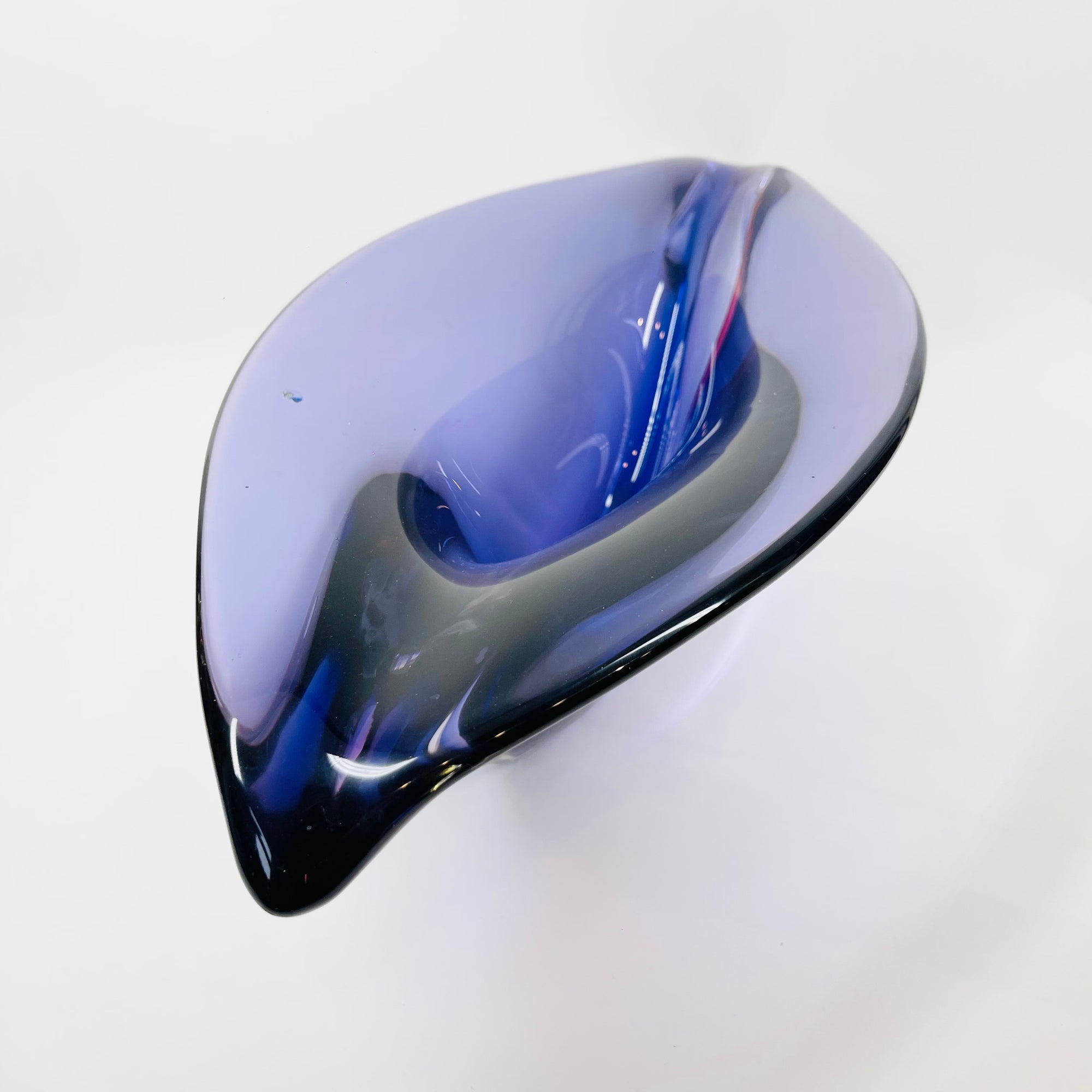 X-LARGE 1960s MURANO PURPLE PINK SOMMERSO GLASS BOWL