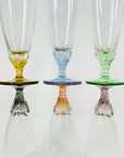 50s HARLEQUIN CHAMPAGNE FLUTES