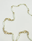 ART DECO URANIUM GLASS EGYPTIAN BEADS NECKLACE