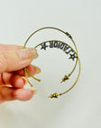 VINTAGE CHRISTIAN DIOR DIAMANTE J’ADIOR HOOPS PIERCED EARRINGS