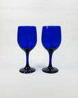 BLUE LIBBEY WINE GLASSES