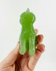 ANTIQUE GREEN JADE GLASS MINI CAT