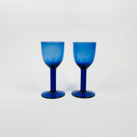 MCM COBALT BLUE LIQUEUR GLASSES