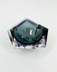 1960s PINK PURPLE GREY SOMMERSO DIAMOND FACETED GLASS BOWL
