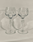 ANTIQUE CUT CAMEO STUART CRYSTAL WINE GLASSES