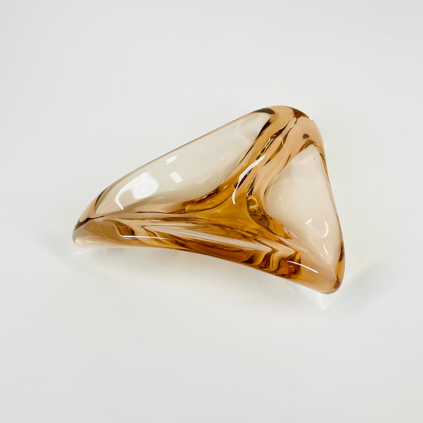 1950s MURANO PEACH GLASS ASHTRAY